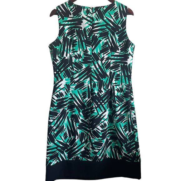 Ronni Nicole Women Midi Dress 12 Colorful Geometric Back Zip Career Office Event - Picture 1 of 11